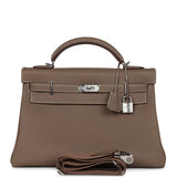 Hermes Kelly 42 Maxi Etoupe Togo Palladium Hardware