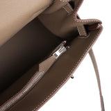 Hermes Kelly 42 Maxi Etoupe Togo Palladium Hardware