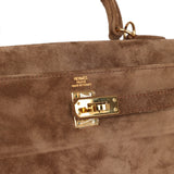 Vintage Hermes Kelly 25 Brown Doblis Gold Hardware