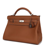 Hermes Kelly 42 Maxi Gold Togo Palladium Hardware