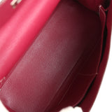 Pre-owned Hermes Kelly Retourne 32 Rose Tyrien Candy Epsom Palladium Hardware