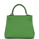 Hermes Kelly Retourne 25 Vert Yucca Swift Palladium Hardware