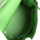 Hermes Kelly Retourne 25 Vert Yucca Swift Palladium Hardware