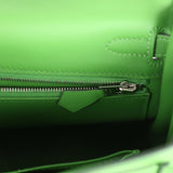 Hermes Kelly Retourne 25 Vert Yucca Swift Palladium Hardware