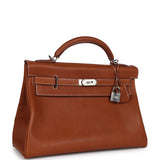 Hermes Kelly 42 Maxi Fauve Barenia Faubourg Palladium Hardware Payment 1 of 2