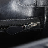 Vintage Hermes Kelly Sellier 28 Black Box Palladium Hardware