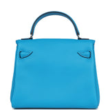 Hermes "Quelle Idolle" Kelly Doll Bleu Frida and Rose Extreme Swift Palladium Hardware