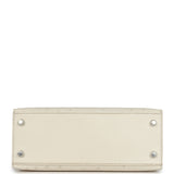 Hermes Kelly Sellier 25 Beton Ostrich Palladium Hardware