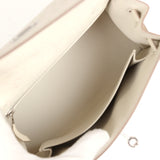 Hermes Kelly Sellier 25 Beton Ostrich Palladium Hardware