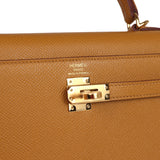 Hermes Kelly Sellier 25 Sesame Epsom Gold Hardware