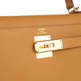 Hermes Kelly Sellier 28 Sesame Epsom Gold Hardware
