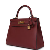 Hermes Kelly Sellier 28 Rouge H Epsom Gold Hardware