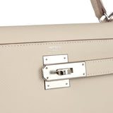 Hermes Kelly Sellier 28 Craie Epsom Palladium Hardware