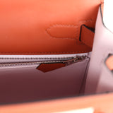 Hermes Kelly Sellier 28 Cuivre Swift and Ecru Toile H Palladium Hardware