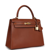 Hermes Kelly Sellier 25 Fauve Barenia Gold Hardware