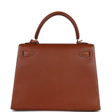 Hermes Kelly Sellier 25 Fauve Barenia Gold Hardware