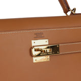 Vintage Hermes Kelly Sellier 32 Gold Chamonix Gold Hardware