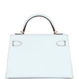 Hermes Kelly Sellier 20 Bleu Brume Chevre Gold Hardware