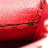 Vintage Hermes Kelly Retourne 32 Rouge Vif Ardennes Gold Hardware