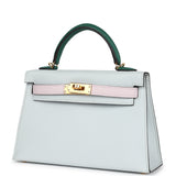 Hermes Kelly Sellier 20 Tri-color Gris Platine, Mauve Pale and Vert Moyen Epsom Gold Hardware