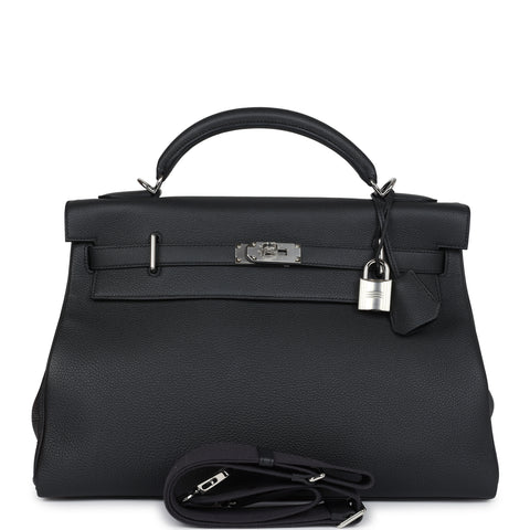 Hermes Kelly 42 Maxi Plomb Togo Palladium Hardware