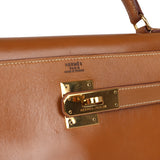 Vintage Hermes Kelly Retourne 32 Naturel Sable Chamonix Gold Hardware