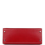 Hermes Kelly Sellier 28 Rouge Piment Box Palladium Hardware