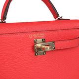 Hermes Special Order (HSS) Kelly Sellier 20 Rose Texas Verso Chevre Permabrass Hardware