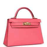 Hermes Kelly Sellier 20 Rose Azalee Chevre Mysore Gold Hardware