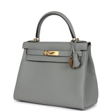 Hermes Kelly Retourne 28 Gris Mouette Togo Gold Hardware