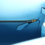 Hermes Kelly Sellier 25 Celeste Epsom Gold Hardware