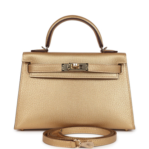 Hermes Kelly Sellier 20 Dore Chevre Chamkilight Permabrass Hardware