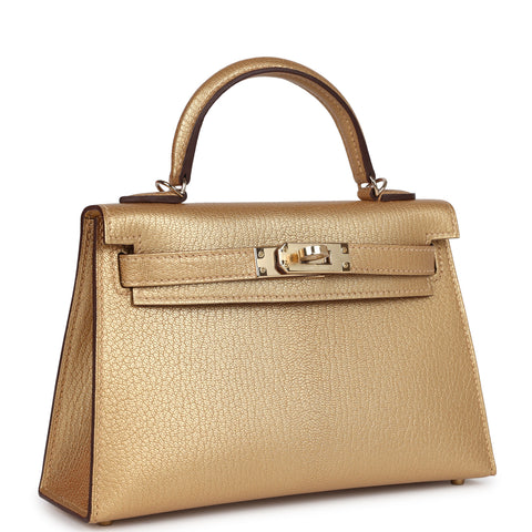 Hermes Kelly Sellier 20 Dore Chevre Chamkilight Permabrass Hardware