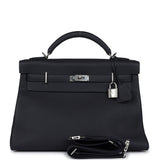 Hermes Kelly 42 Maxi Caban Togo Palladium Hardware