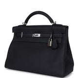 Hermes Kelly 42 Maxi Caban Togo Palladium Hardware