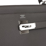 Pre-owned Hermes Kelly Retourne 32 Etain Togo Palladium Hardware