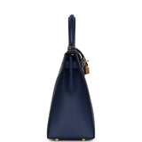 Hermes Kelly Sellier 28 Bleu Navy Epsom Gold Hardware