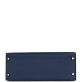 Hermes Kelly Sellier 28 Bleu Navy Epsom Gold Hardware