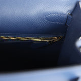 Hermes Kelly Sellier 28 Bleu Navy Epsom Gold Hardware