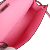 Hermes Kelly Sellier 20 Bubblegum Ostrich Palladium Hardware