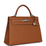 Hermes Kelly Sellier 32 Gold Epsom Palladium Hardware