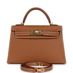 Hermes Kelly Sellier 20 Gold Epsom Gold Hardware