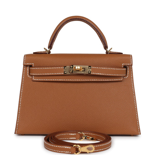 Hermes Kelly Sellier 20 Gold Epsom Gold Hardware