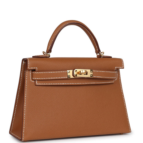 Hermes Kelly Sellier 20 Gold Epsom Gold Hardware