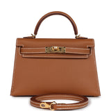 Hermes Kelly Sellier 20 Gold Epsom Gold Hardware