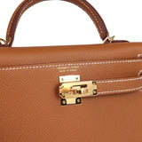 Hermes Kelly Sellier 20 Gold Epsom Gold Hardware