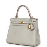 Hermes Kelly Retourne 25 Gris Perle Swift Gold Hardware