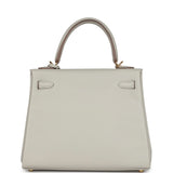 Hermes Kelly Retourne 25 Gris Perle Swift Gold Hardware