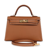 Hermes Kelly Sellier 20 Gold Epsom Gold Hardware