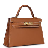 Hermes Kelly Sellier 20 Gold Epsom Gold Hardware